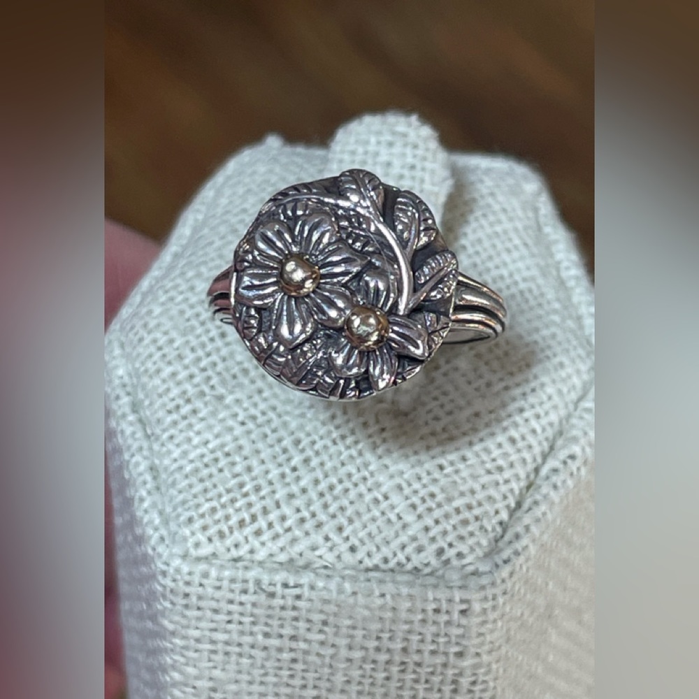 Stephen Dweck Elyse Flowers Ring 925 & 14K - Picture 9 of 11